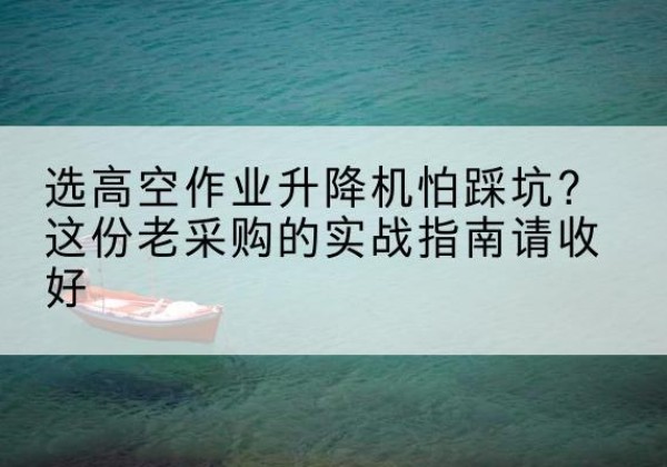 武陵源高空作业升降机厂家推荐-选高空作业升降机怕踩坑？这份老采购的实战指南请收好